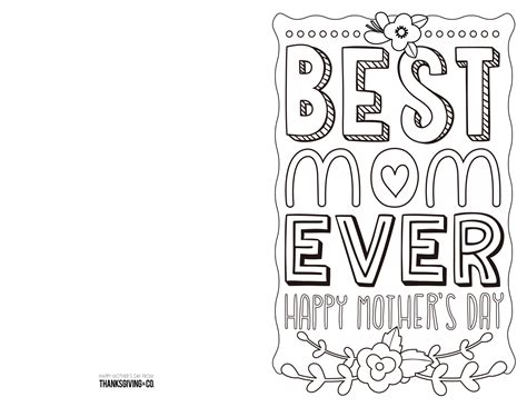 A happy mother's day card with victorian clip art. 4 free printable Mother's Day ecards to color
