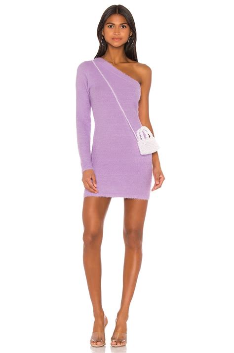 superdown christine one shoulder dress in lavender from one shoulder dress