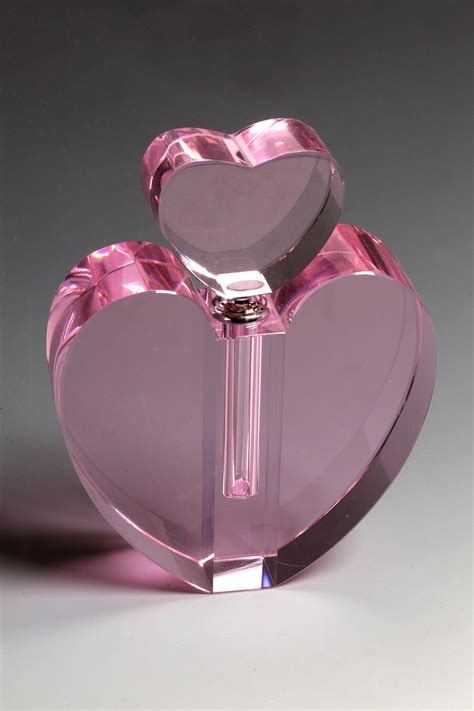 Large Pink Heart Perfume Bottle Perfume Bottles Beautiful Perfume Bottle Glass Perfume Bottle