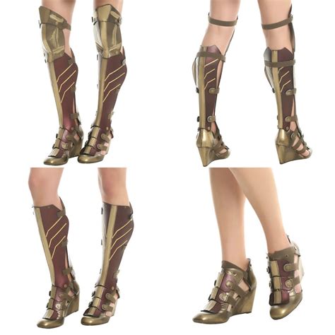 These Wonder Woman 3 Piece Wedge Boots Are Perfect For Butt Kicking Cosplay Diy Cosplay Outfits