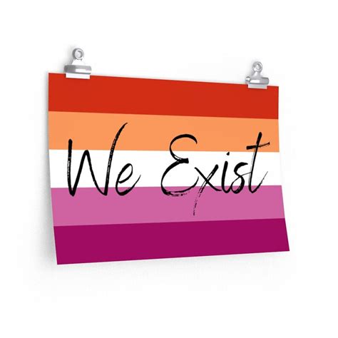 Lesbian Flag Poster Lesbian Flag Pride Month Poster Lesbian Etsy