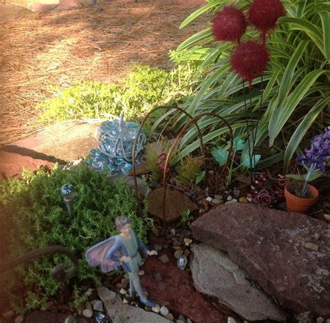 My Fairy Garden This Shot Shows The Copper Wire Arch Over The Path To