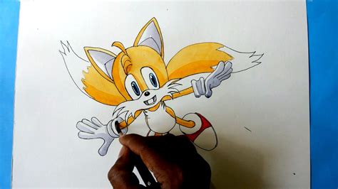 How To Draw The Tails From Sonic Hedgehog Youtube