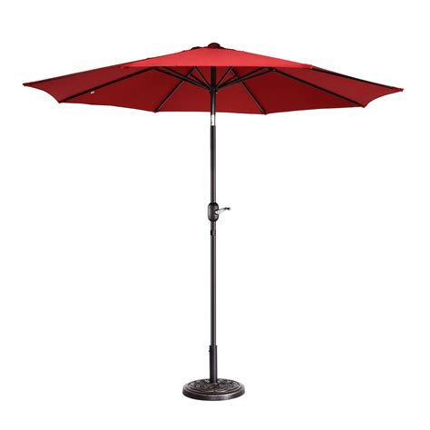 Villacera 9 Outdoor Patio Umbrella With 8 Ribs Aluminum Pole And Auto