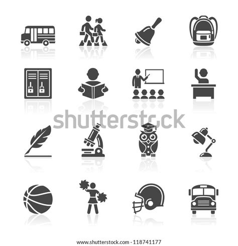 Education Icons Set Vector Illustration Stock Vector Royalty Free Shutterstock