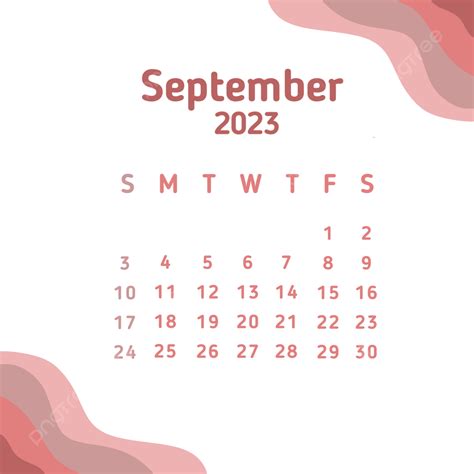 Calendar September 2023 September Calendar 2023 Png Transparent