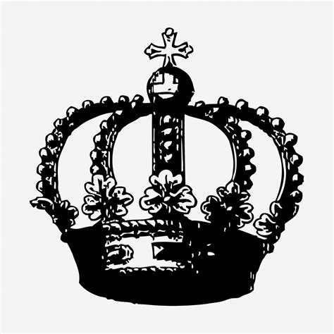 Vintage Royal Crown Black Illustration Free Photo Illustration