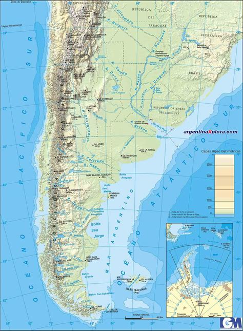 Mapa Fisico De Argentina Aspecto Físico