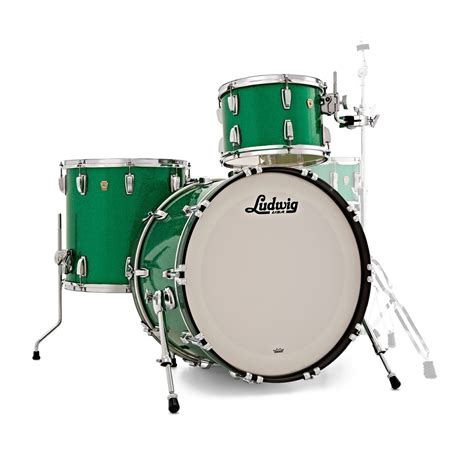 Ludwig Classic Maple 22 3pc Shell Pack Green Sparkle At Gear4music