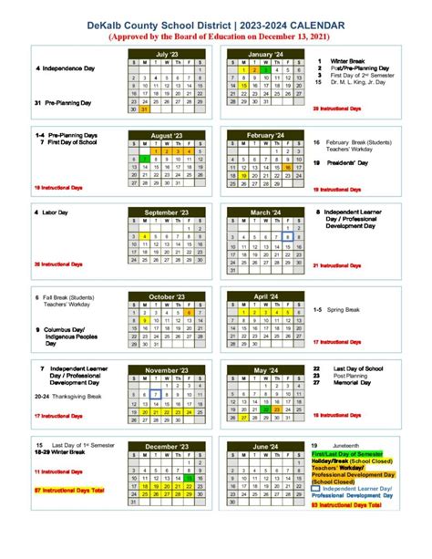 2025 Dekalb County School Calendar