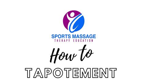 Tapotement Technique 3 For Sports Massage Therapists Youtube