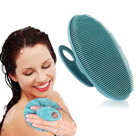 soft silicone body cleansing brush shower scrubber gentle exfoliating and massage for all kinds