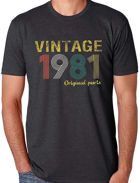 Buy 40th Birthday Ts Shirts Vintage 1981 Original Parts T Shirts For