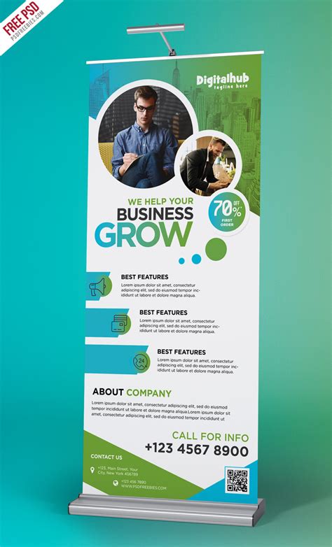 Business Promotion Roll Up Banner Template Psd