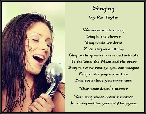 Singing Singing Shower Singing Poems