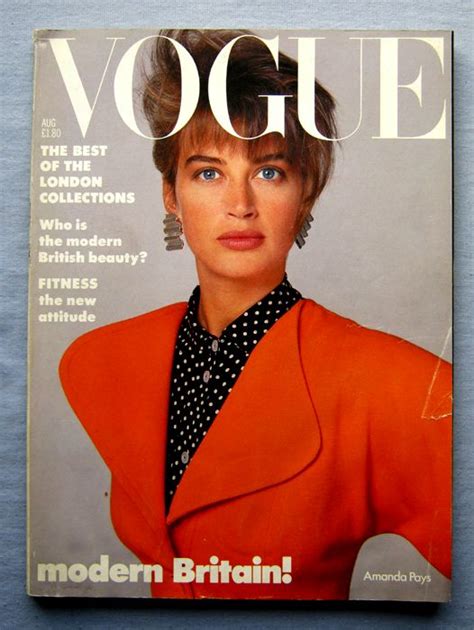 Vogue Uk Cover August 1986 The Year That Anna Wintour Became Editor Of