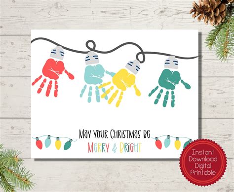 Diy Christmas Craft Handprint Art For Kids Printable Activities For The