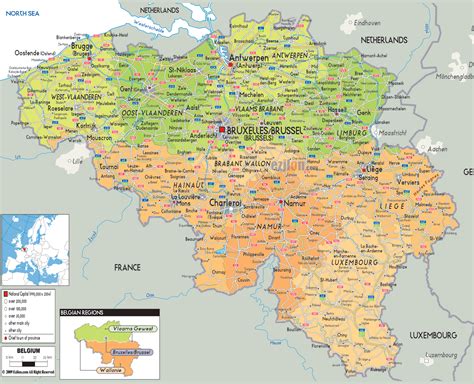 Collection of detailed maps of belgium. Political Map of Belgium -Ezilon Maps