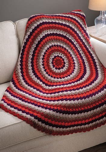 Ravelry Roundabout Autumn Throw Pattern By Margret Willson