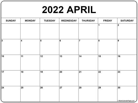 April 2020 Calendar Free Printable Monthly Calendars