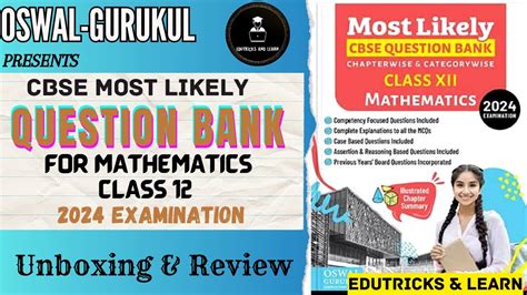 Oswal Gurukul Most Likely Question Bank For Mathematics Class