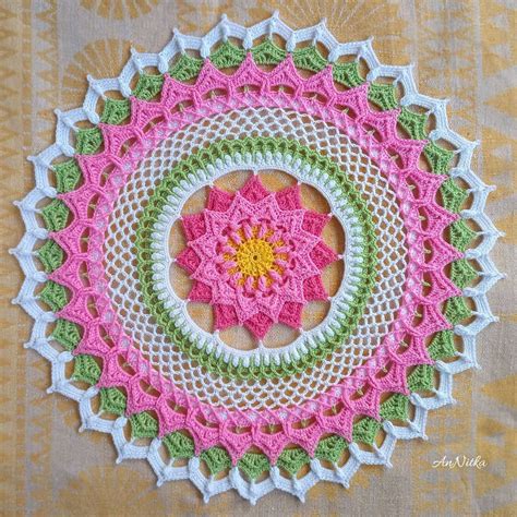Colored Flower 3d Doily Gemintang Doily By Crochenesia Is Ready 🌸🌸🌸🌸