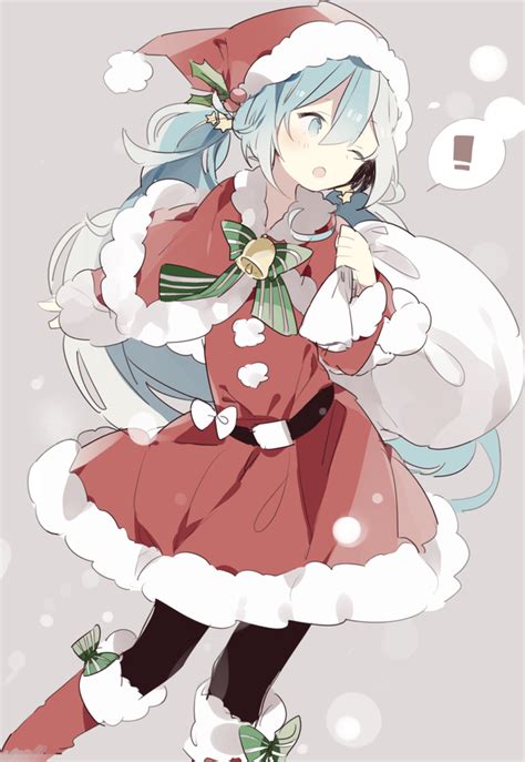 Santa Miku Hatsune Miku Vocaloid Rawwnime