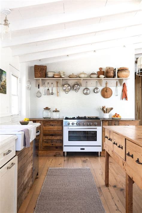 White Rustic Kitchen Home Interior Design