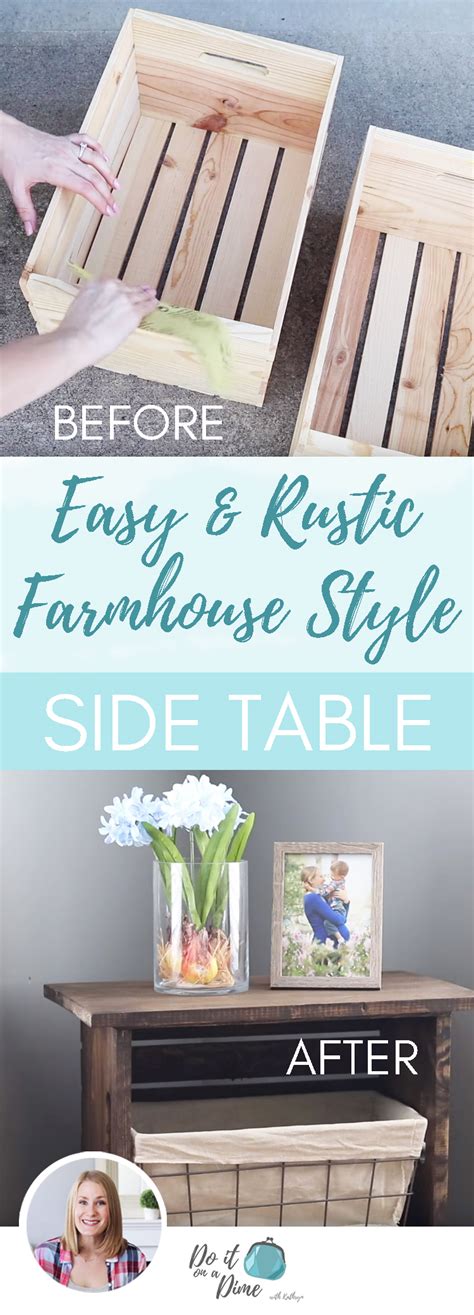 Making Furniture With No Tools Diy Rustic Farmhouse Side Table