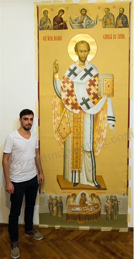 Saint John Chrysostom Byzantine Icon Painting