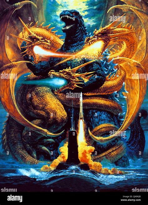 Monster Artwork Film Godzilla Vs King Ghidorah Gojira Vs Kingu