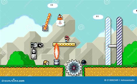 Mario At The End Of Level Art Of Bit Super Mario Bros Classic Video