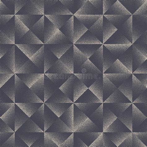 Geometric Triangular Pattern Vector Seamless Retro Stippled Abstract