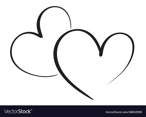 Calligraphy Heart Art For Design Royalty Free Vector Image