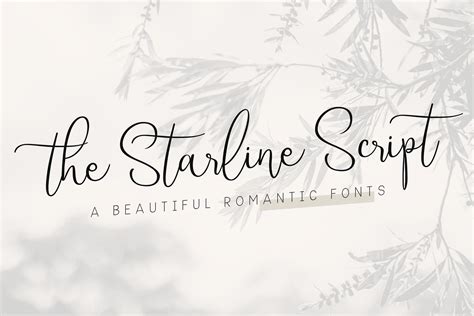 Starline Beautiful Script Fonts Beautiful Script Fonts Romantic