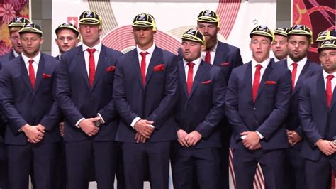 Wales Sing Hymn Calon Lan At Capping Ceremony Rugby World Cup Youtube