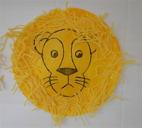 Lion face - paper plate and yarn | Craft and art ideas | Pinterest