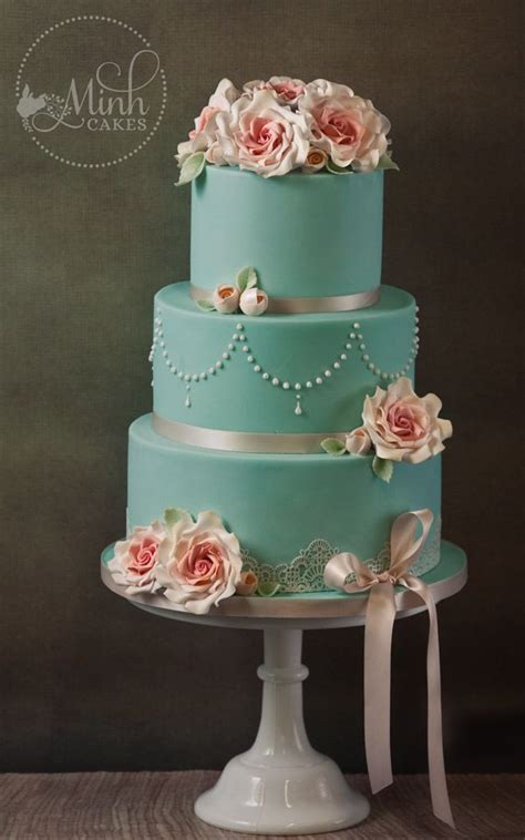 Minhcakesch Mint Wedding Cake Green Wedding Cake Vintage Cake