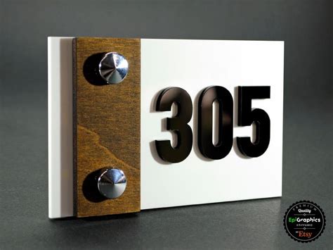 Acrylic And Wooden Sign For Hotel Signage Room Number Sign Etsy Hotel