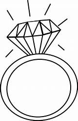 Ring Clip Engagement Wedding Clipart Outline Silhouette Rings Bride Drawing Jp Vintage sketch template