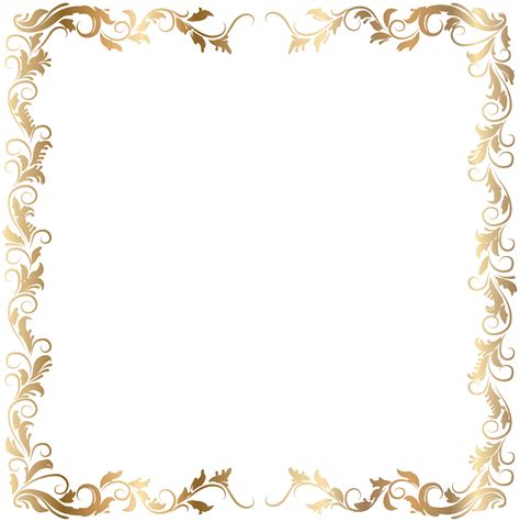 Picture Frames Gold Clip Art Border Png Download 79838000 Free