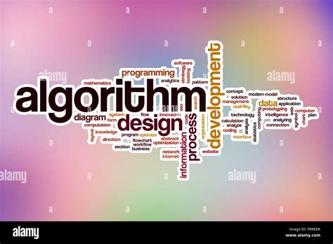 Algorithm Word Cloud Concept With Abstract Background Stock Photo Alamy