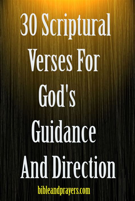 Scriptural Verses For Gods Guidance And Direction