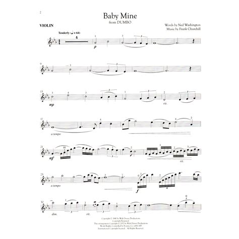 Disney Songs For Solo Violin And Piano 11 Arrangements