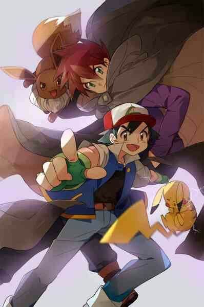 Ash And Gary Pokemon Anime Pokemon Characters