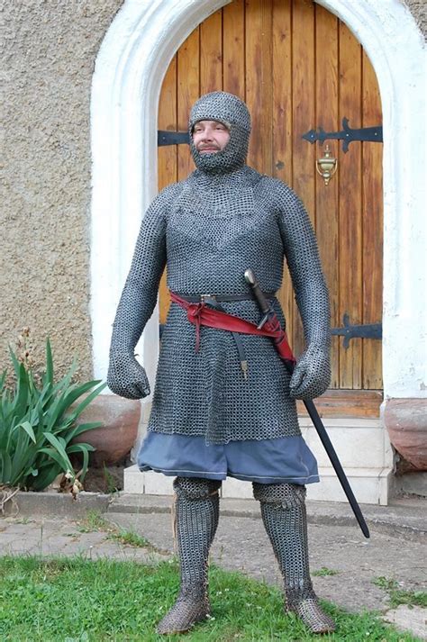 Chain Maille Mail 13th Century Knight Mail Coif Century Armor