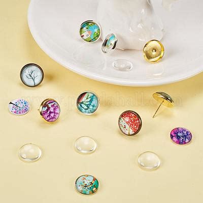 Shop Sunnyclue Box Diy Pairs Color Cabochon Stud Earrings Making