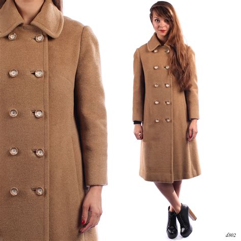 Picked up a tan camel hair sports coat over the winter and now is the time i can finally wear it. 1960s Vintage Coat . Camel Hair Women 60s Winter by ...