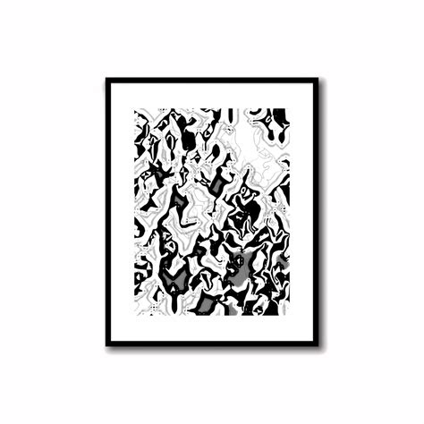 Black And White Art Print Abstract Unique Artwork Monochrome Gallery