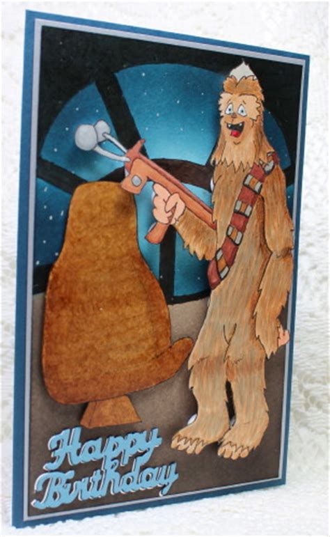 Chewbacca Happy Birthday Card Stamping With Guneaux Designs